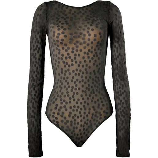 Wolford body a pois - nero
