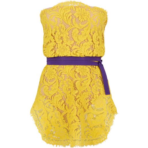 DSQUARED2 abito corto con cintura - giallo