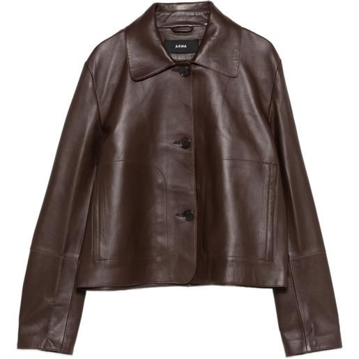 Arma giacca emy in pelle - marrone