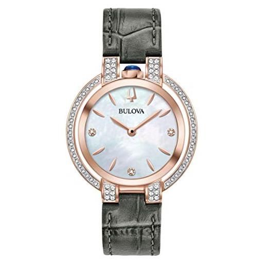 Bulova Sutton 96B370 – Orologio Uomo Cronografo Quarzo, Cassa Acciaio E Cinturino In Pelle Marrone