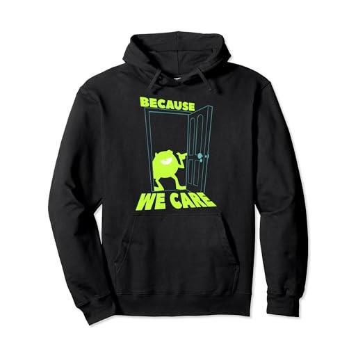 Disney pixar monsters inc. Mike we care felpa con cappuccio