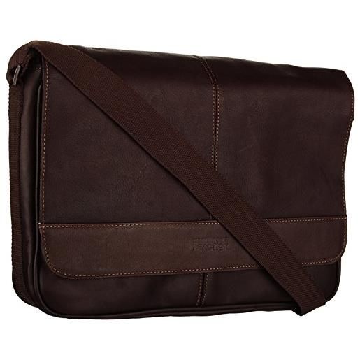 Kenneth cole reaction 524541, borsa messenger unisex - adulto, marrone scuro (marrone) - 524541