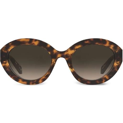 Moschino Eyewear occhiali da sole ovali - marrone