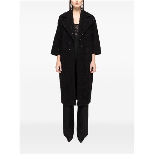NISSA cappotto con decorazione di perline - nero