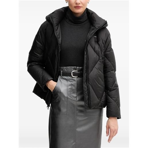Giubbotto invernale trapuntato con cappuccio da donna nero 5M3175 NERO