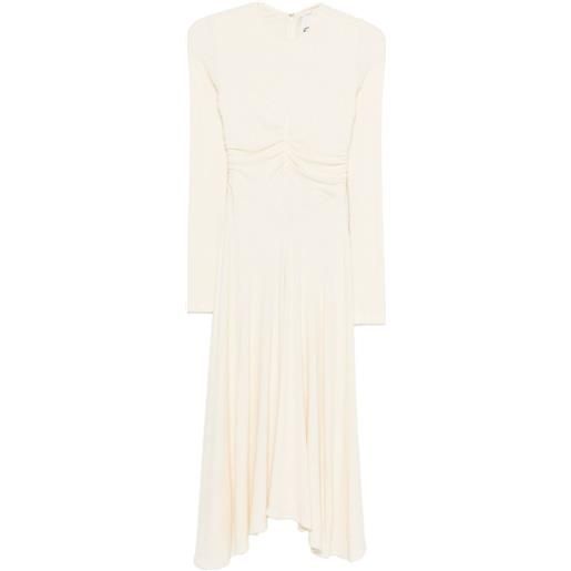 ISABEL MARANT abito midi flora con ruches - toni neutri