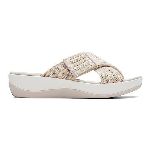 Sandali A Ciabatta Clarks Leisa Cacti Per Donna, In Pelle Nera, Taglia
