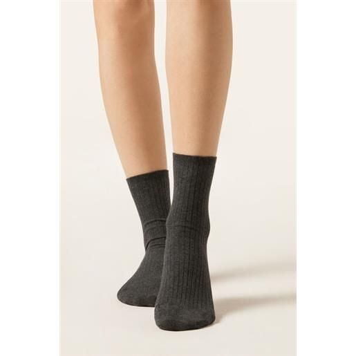 Calzedonia calzini a coste grigio