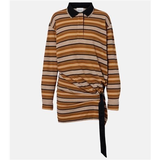 Marant Etoile abito polo isea in piquã© di cotone a righe