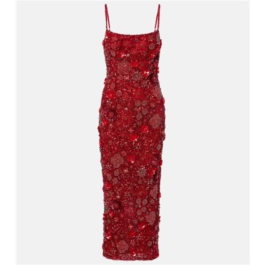 Rachel Gilbert abito da cocktail francesca con decorazioni