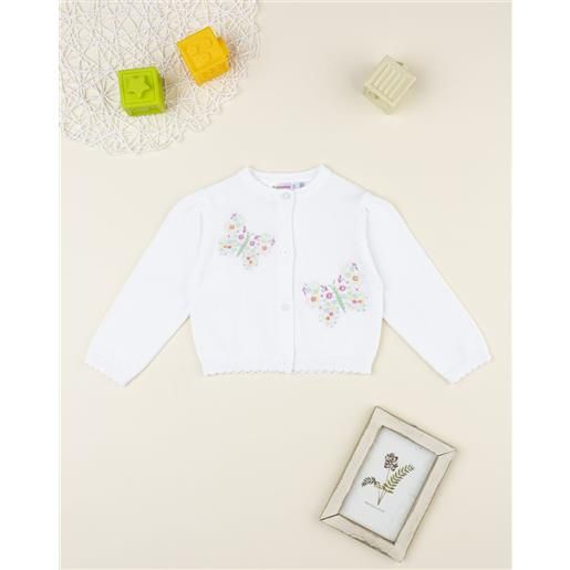 Prénatal cardigan bimba bianco farfalle