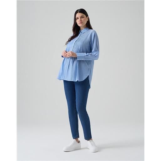 Prénatal camicia allattamento rigata con pliesset