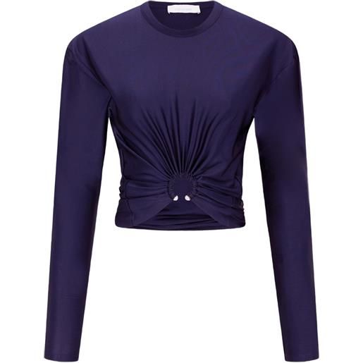 Rabanne top a maniche lunghe - blu