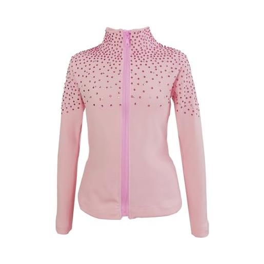 LIUHUO cappotto da pattinaggio su ghiaccio per ragazze e donne, in pile elasticizzato, per allenamento e pattinaggio artistico