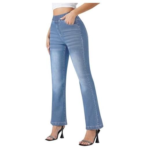 Fannyfuny jeans leggins in denim vita alta con tasche tinta unita pantalone high rise gamba dritta classico y2k pantaloni da jeans donna curvy elasticizzati casual trousers denim aderenti sexy nuovi streetwear