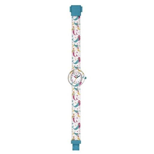 HIP HOP, collezione kids fun, orologio bambina under the sea, cinturino in silicone intercambiabile e regolabile, indici e sfere colorate, cassa 28mm, movimento al quarzo, waterproof, multicolor