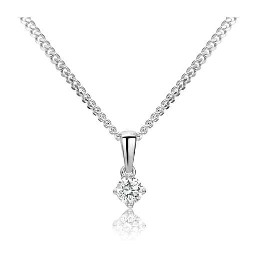 MIORE Collana Donna Argento Sterling 925 Placcato Oro 18K