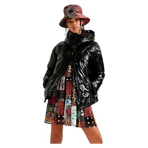 Desigual giacca da donna imbottita sunlion, nero, xl