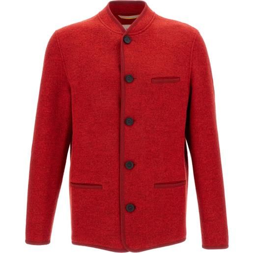 ALPE PIANO cardigan in misto cashmere - rosso