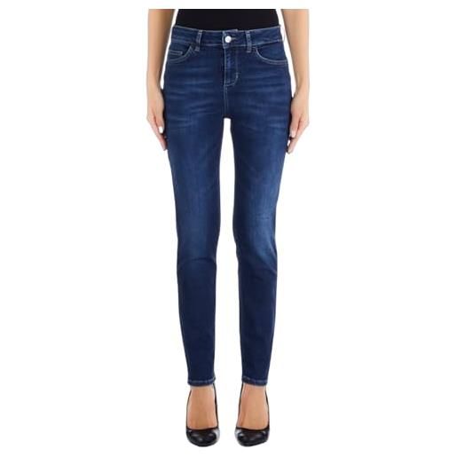 Liu Jo jeans Liu Jo da donna, modello ecs b. Up parfait ideal regular wawe, in cotone elasticizzato, colore denim blue ecs stunnin blu den. Blue ecs stunnin