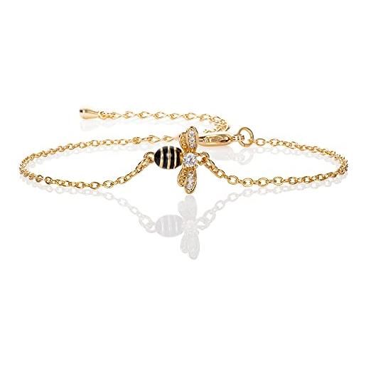 Orecchini A Perno JERWLI In Argento 925 Con Ape – Gioielli Ipoallergenici Per Donne, Regalo In Elegante Confezione