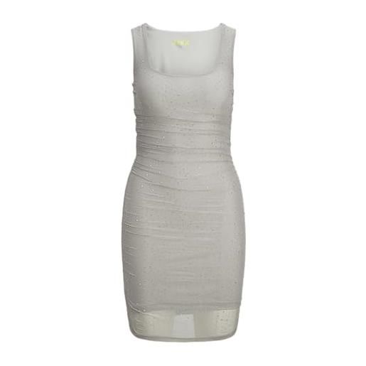 JJXX jack & jones abito da donna jxkia saga sl shine rev mini dress wvn, flanella grigia/dettaglio: argento, s