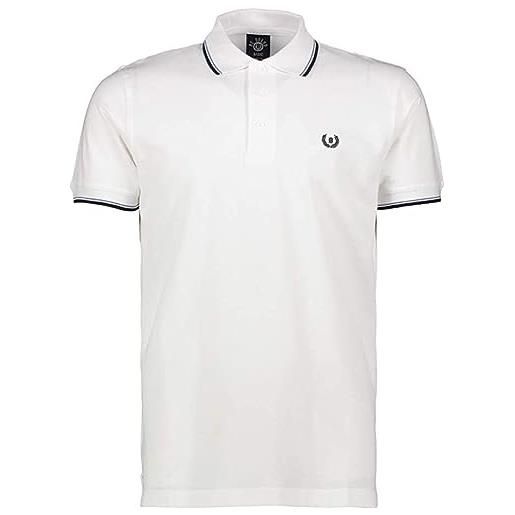 BE BOARD maglia polo uomo a manica corta in cotone piquet, taglie calibrate fino a 9xl, eleganza e comfort in vari colori, bianco, 9xl