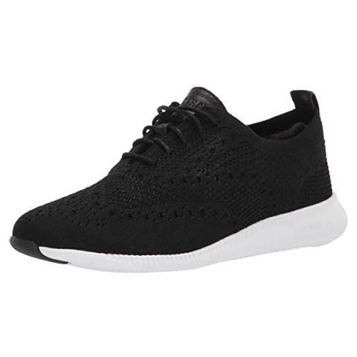 Cole Haan 2. Zerogrand stitchlite oxford - scarpe stringate donna, nero (black knit/optic white black knit/opt wht), 38 eu