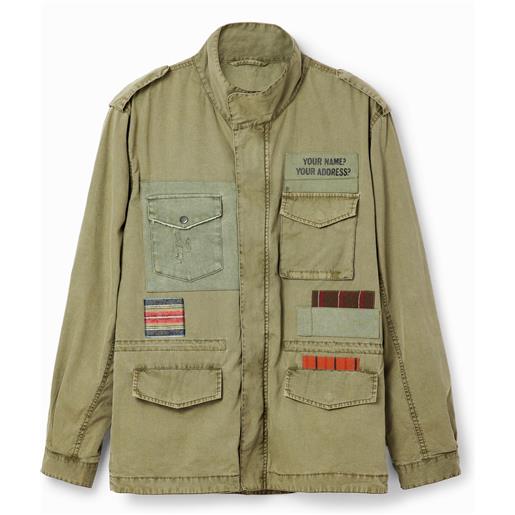 Desigual, parka toppa, uomo, cotone, verde, l