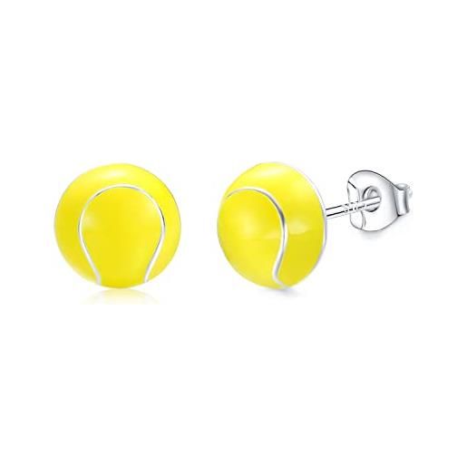 Orecchini A Perno Con Ciondolo A Forma Di Baseball - Gioielli Sportivi Per Donna - Regalo Per Appassionate Di Sport - 3