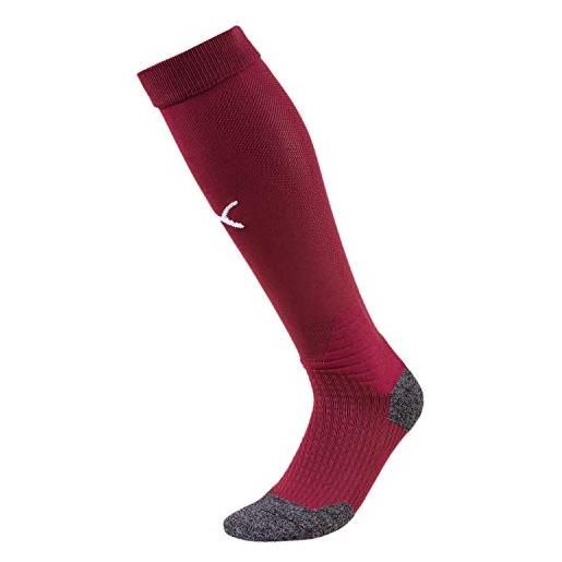Puma liga socks, calzettoni calcio unisex-adulto, rosso (cordovan white), 1