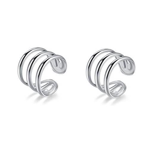 SLUYNZ 925 Orecchini Polsino in Argento Catena per Donne Ragazze