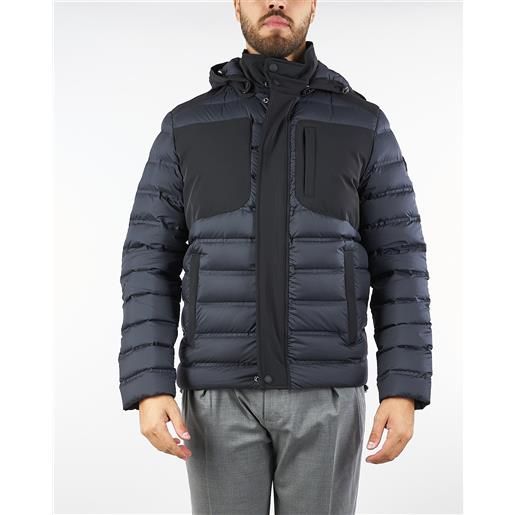 COLMAR giubbotto nero in doppio tessuto con cappuccio staccabile