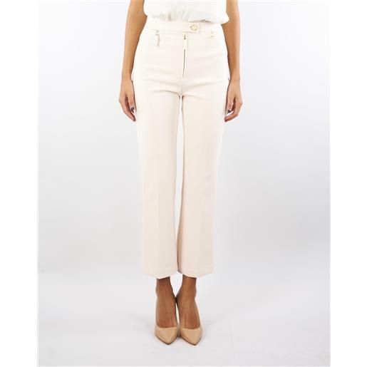 ELISABETTA FRANCHI pantaloni milk in doppio crêpe