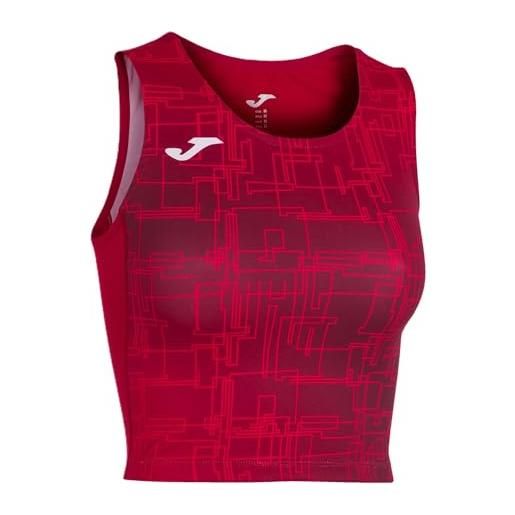 Joma débardeur court femme elite viii, unisex - adulto, rosso, 4xs-3xs