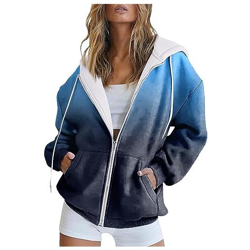 Uwdiohq womens oversized hoodies casual long sleeve shirts fashion tops lightweight pullover with pockets abbigliamento autunno inverno felpa cotone donna maglia felpata senza maniche lunga con