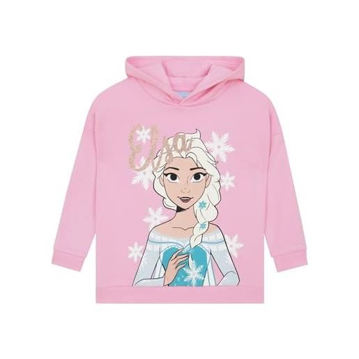 Disney frozen felpe ragazza, felpa bambina cotone, felpa ragazza elsa frozen, rosa 9-10 anni