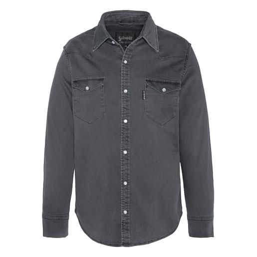 Schott nyc shtulsa camicia, blu, m uomo