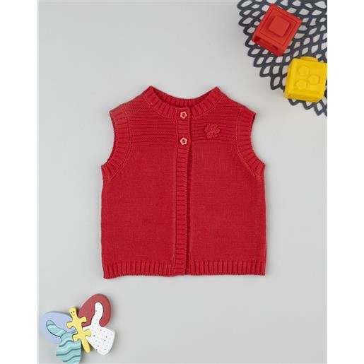 Prénatal gilet bimba rosso tricot