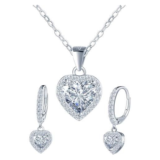 2.20Ct Vero Moissanite Doppia Fila Halo Pendente Solitario Collana 925 Argento