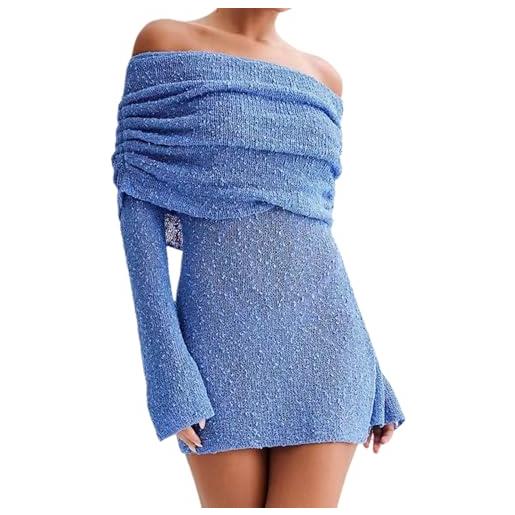 Topcloset Mini Abito Maniche Lunghe Con Scollo A Barca E Maniche A Campana – Eleganza Per Cocktail E Serate - 4