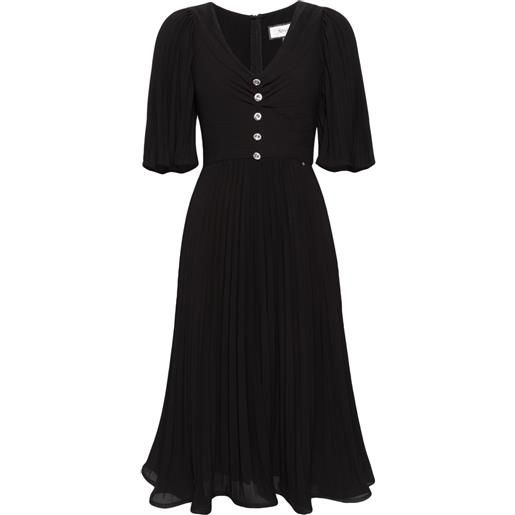 NISSA abito lungo con strass - nero