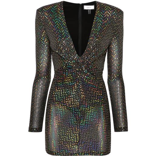 NISSA abito corto con paillettes - nero