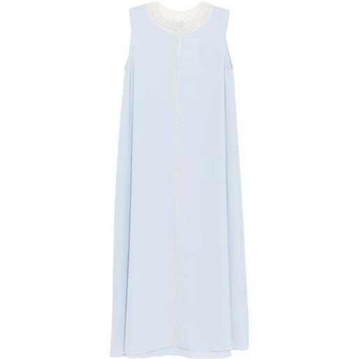 SHATHA ESSA abito lungo con decorazione - blu