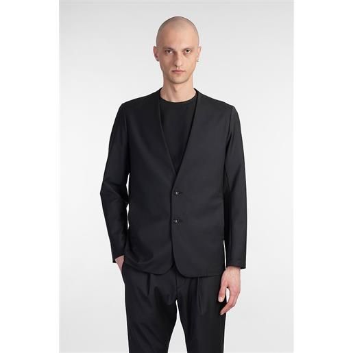 Attachment blazer in poliestere nera