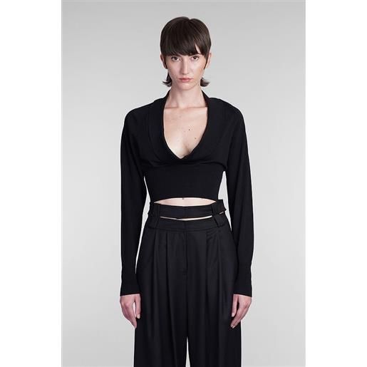 Andreadamo topwear in viscosa nera