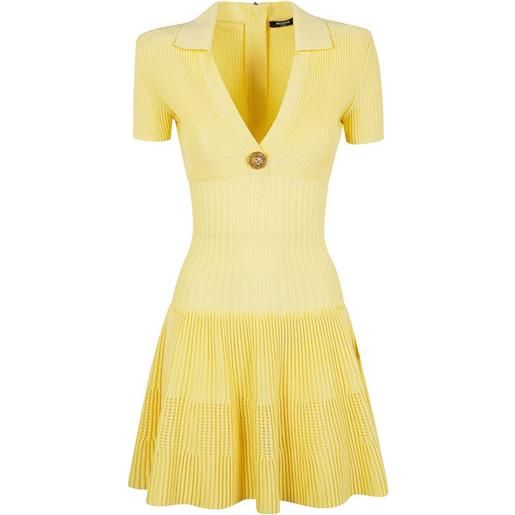 Balmain abito a coste - giallo