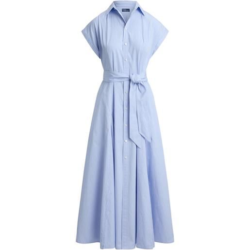 Polo Ralph Lauren chemisier midi a righe - blu