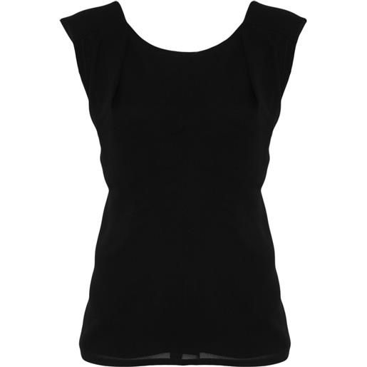 Moschino blusa smanicata - nero