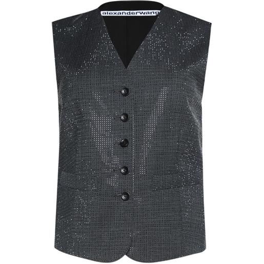 Alexander Wang top con scollo a v - grigio